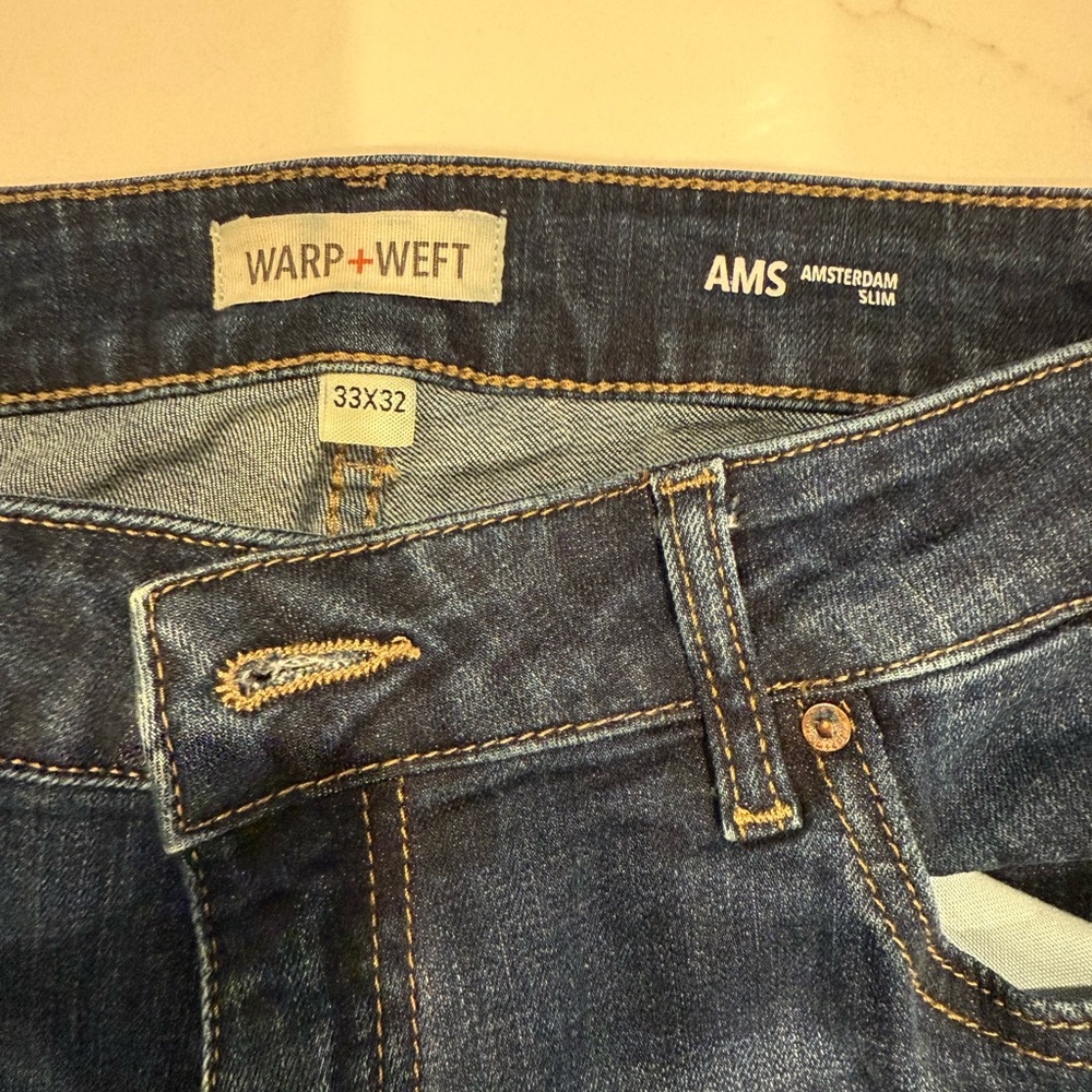 Warp + Weft Blue Denim Jeans Amsterdam Slim